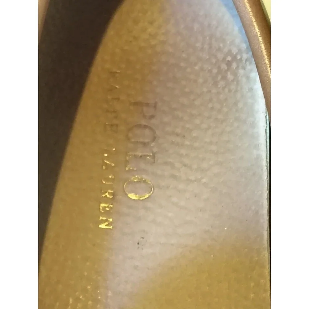 Polo Ralph Lauren Men's Woodley Brown Leather Driving Loafers Size 9.5D